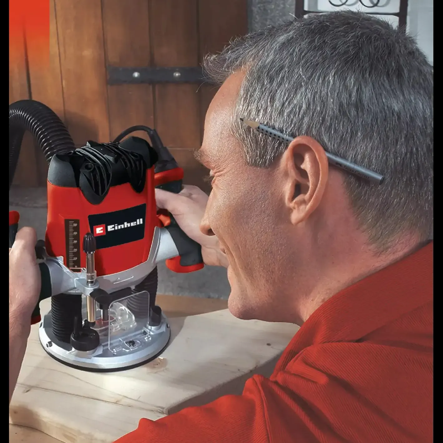 Einhell TE-RO 1255 E overfræser 6 og 8 mm. 230V/1200W* Overfræsere
