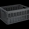 PlastTeam Foldekasse 480x240x350 sort* Opbevaringskasser|Tilbehør Til Kontor Og Værksted