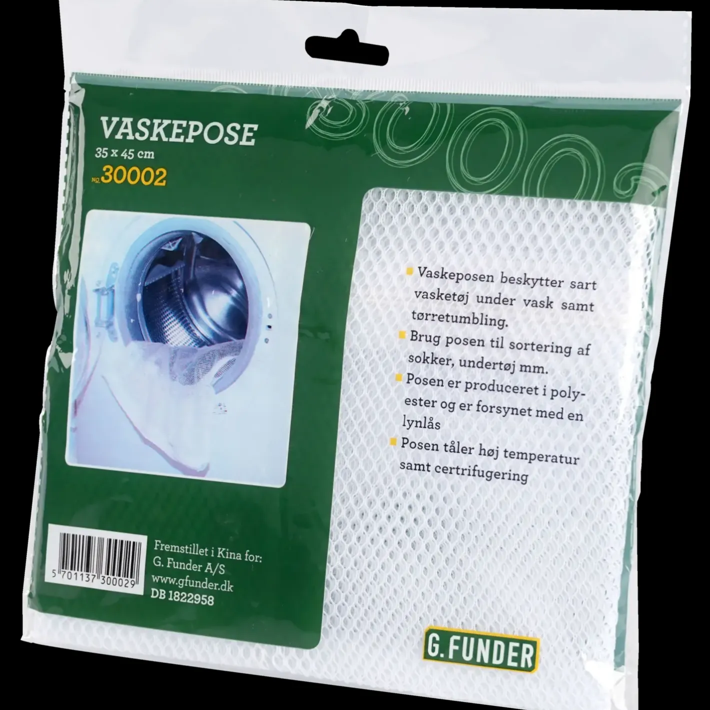 GF vaskepose m/lynlås 35x45 cm* Rengøringsartikler|Tilbehør Til Kontor Og Værksted