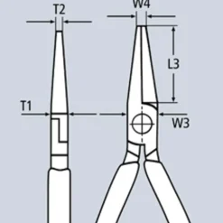 Knipex spidstang med skær og flerkomponent håndtag 200 mm* Tænger