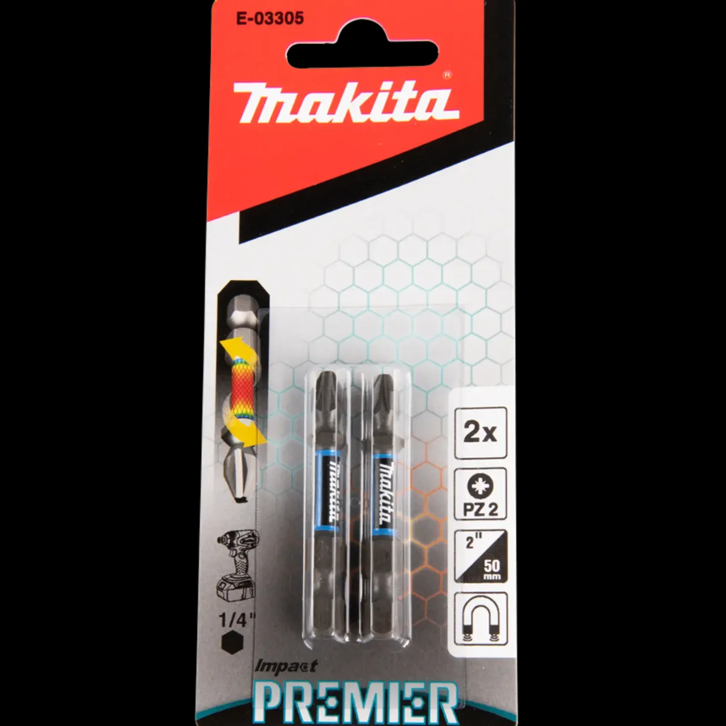 Makita bit impact premier PZ" 50 mm 2 stk* Bits- Og Bitssæt