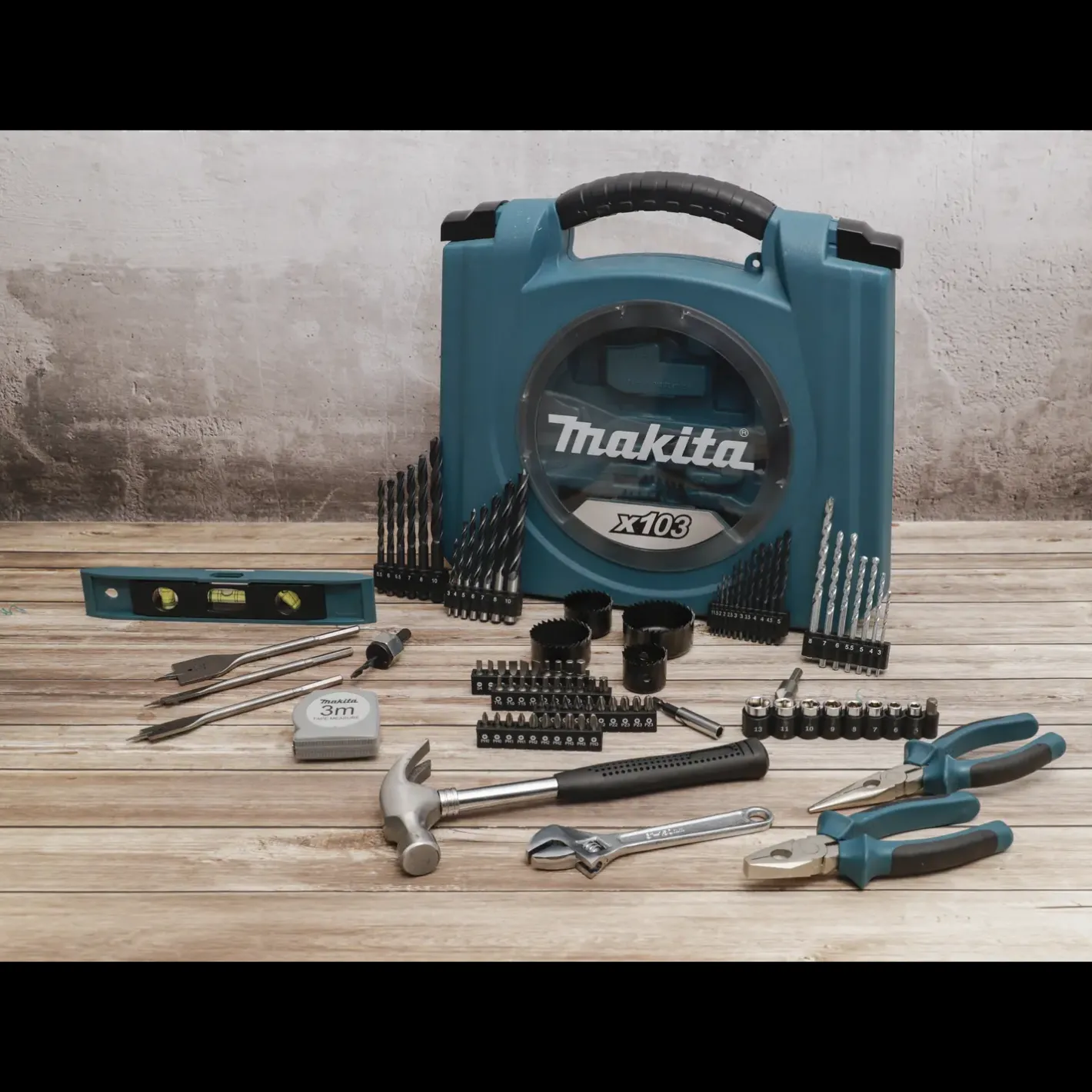 Makita D-42042 værktøjs bor- og bitssæt 103 dele* Bits- Og Bitssæt