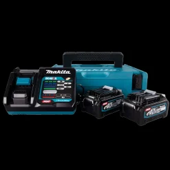 Makita 191J97-1 batteripakke 40V XGT 2x4.0 Ah batterier inkl. lader og kuffert* Batterier Og Opladere