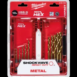 Milwaukee HSS-G Tin metalbor 10 dele* Bor- Og Borsæt