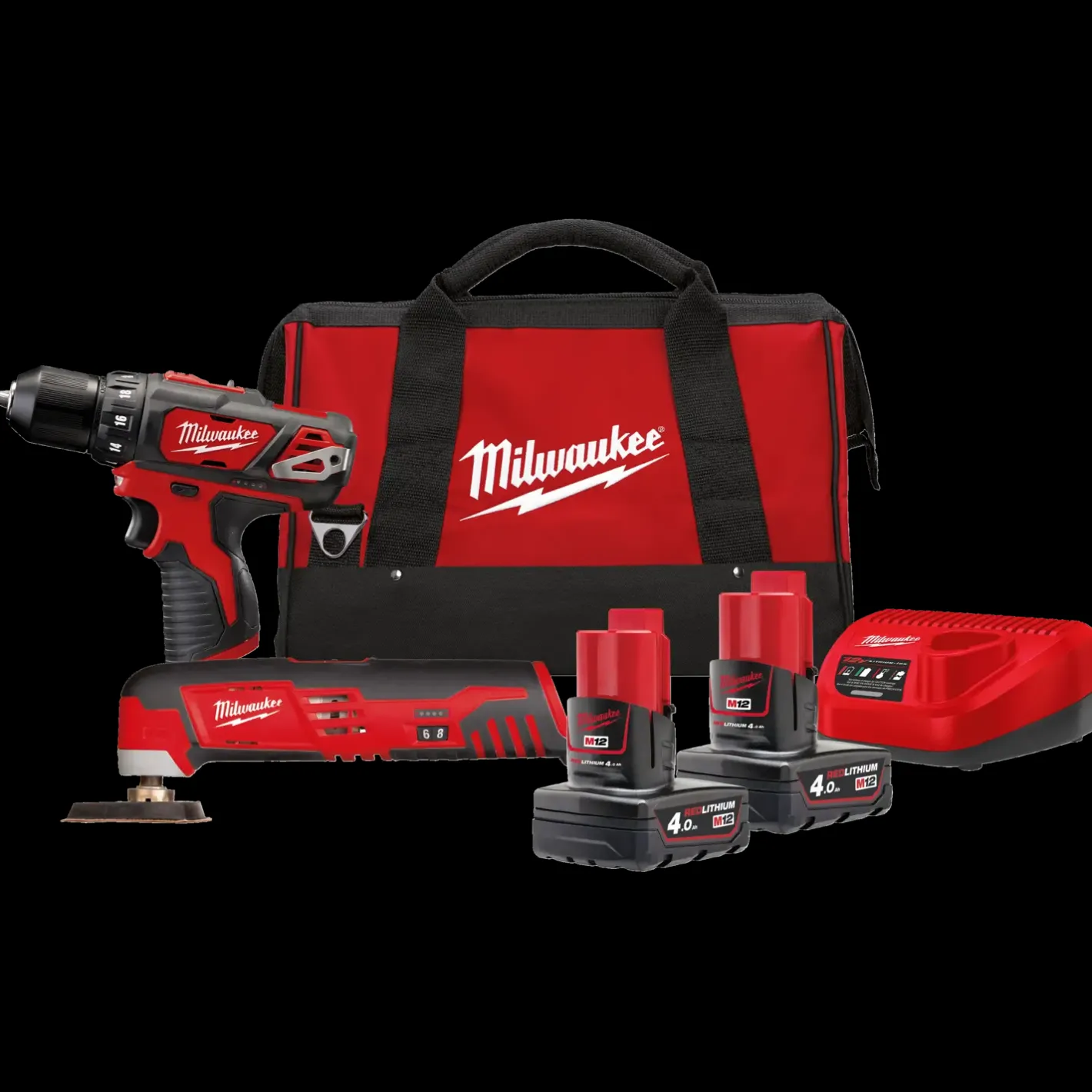 Milwaukee M12 BPP2D-402B bore/skruemaskine og multicutter* Bore- Og Skruemaskiner|Multicuttere