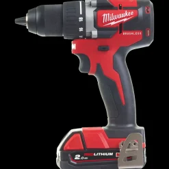 Milwaukee M18 CBLDD-202C 18V bore-/skruemaskine 2x2.0 Ah inkl. kuffert* Bore- Og Skruemaskiner