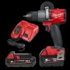 Milwaukee M18™ DAV-FPD2-522X FUEL™ slagboremaskine 1x5.0+1x2.0 Ah batterier og lader* Bore- Og Skruemaskiner