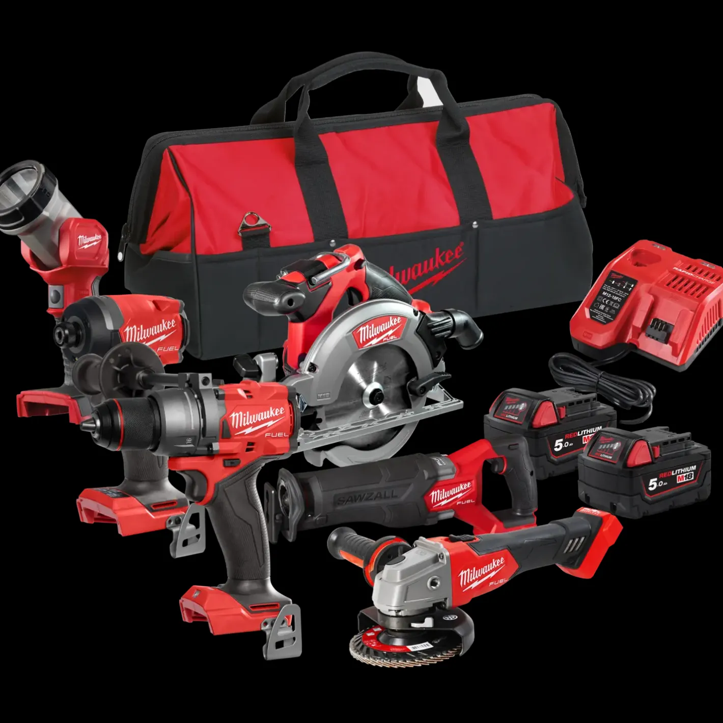 Milwaukee M18 FPP6E3-502B Powerpack el-værktøjssæt* Elværktøjssæt