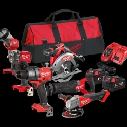 Milwaukee M18 FPP6F3-502B kombi-kit inkl. 2x5,0 Ah batteri og lader* Elværktøjssæt