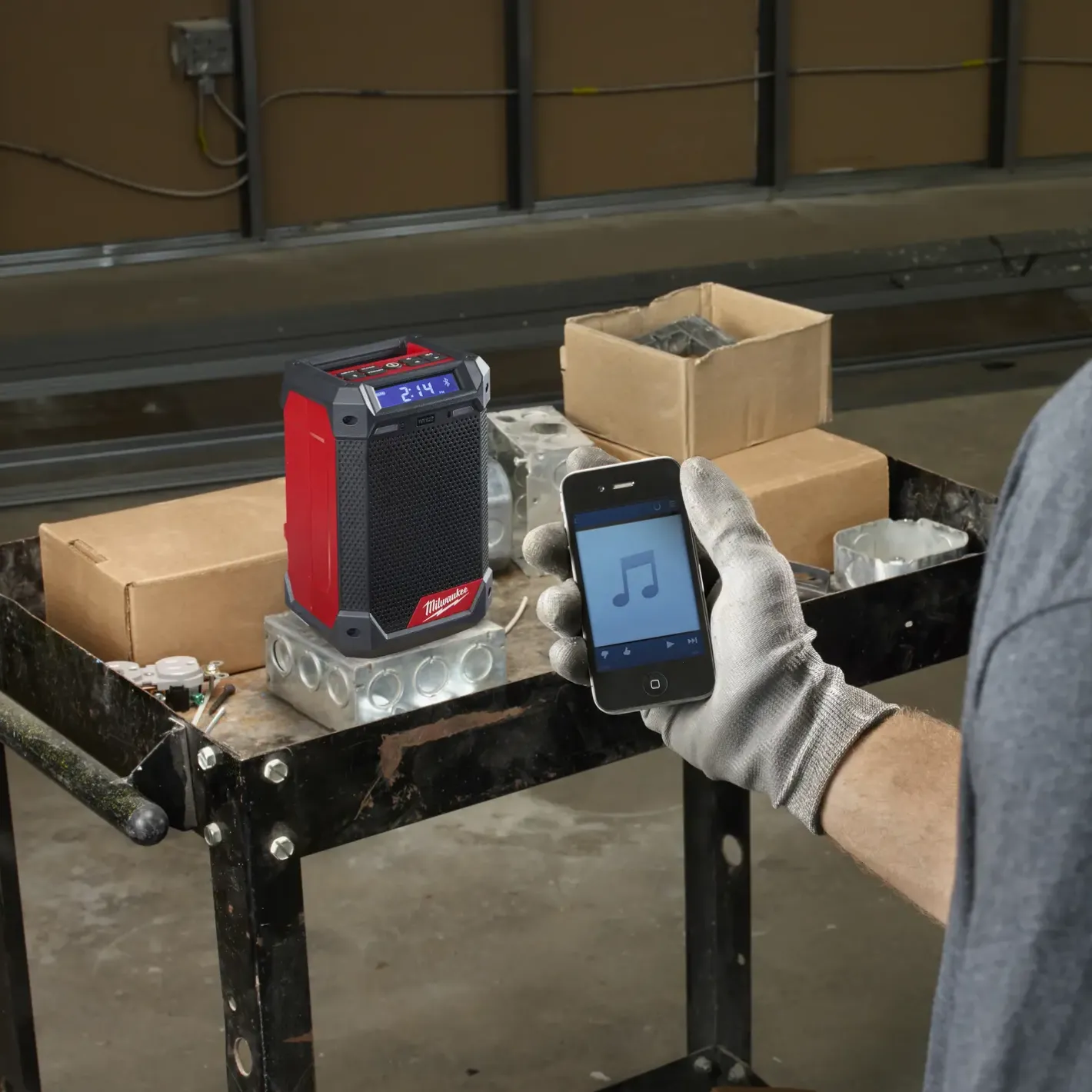 Milwaukee M12 RCDAB+-0 12V arbejdsradio FM/DAB+* Arbejdsradioer