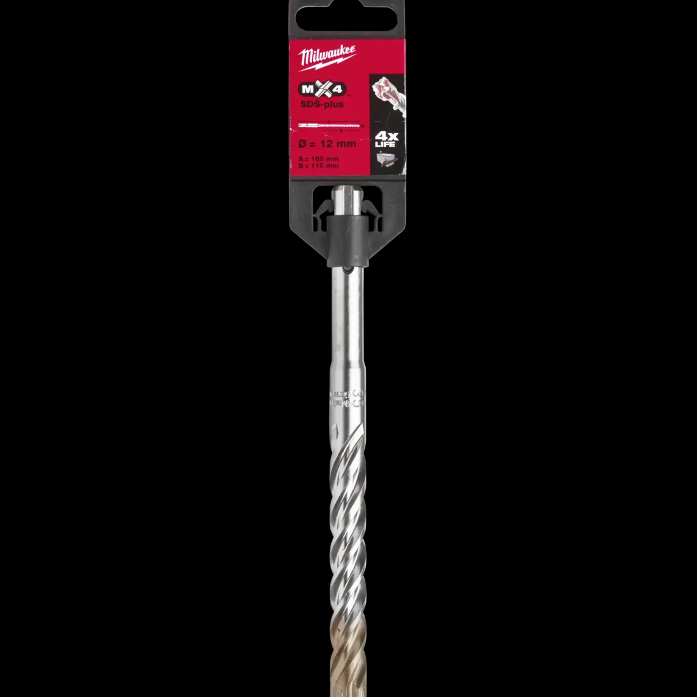 Milwaukee MX4 - 4 skærs SDS+ hammerbor 12x160 mm* Bor- Og Borsæt