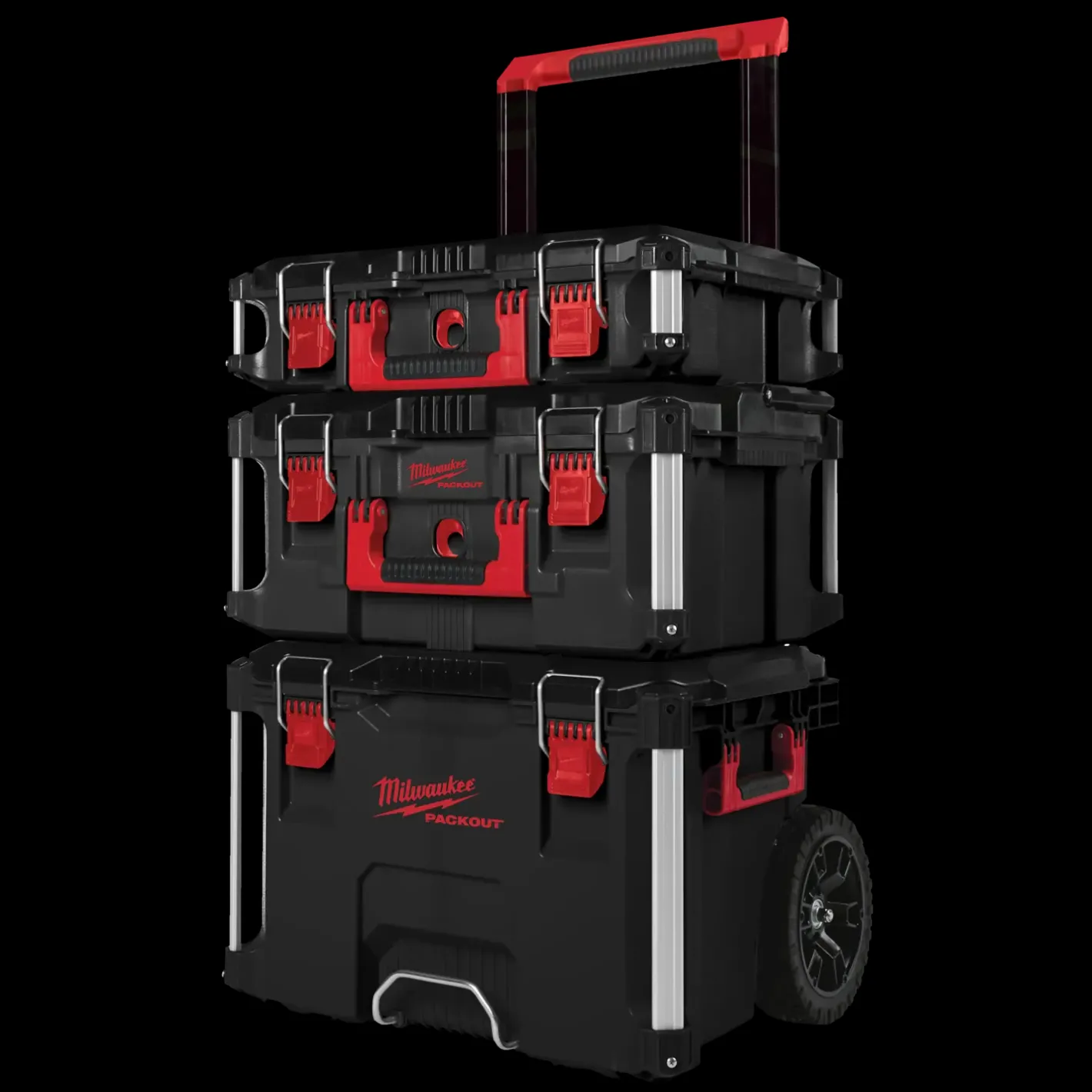 Milwaukee Packout™ 3-delt sæt med trolley og to modulsystem bokse* Værktøjskasser Og -Tasker|Værktøjsvogne