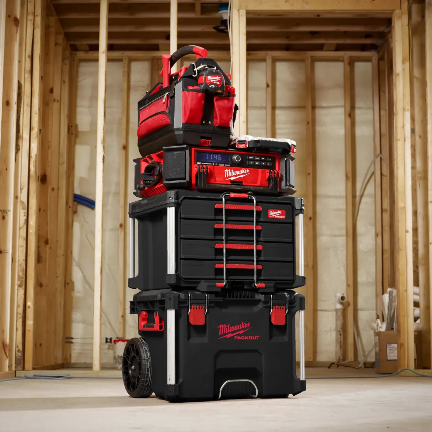 Milwaukee packout kuffert 4 skuffer* Diverse Reservedele