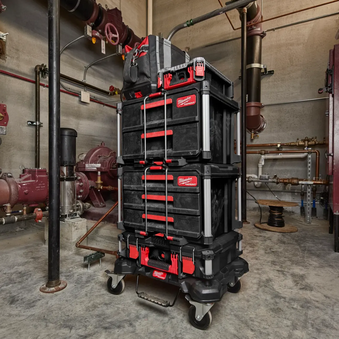 Milwaukee packout kuffert med 3 skuffer* Diverse Reservedele