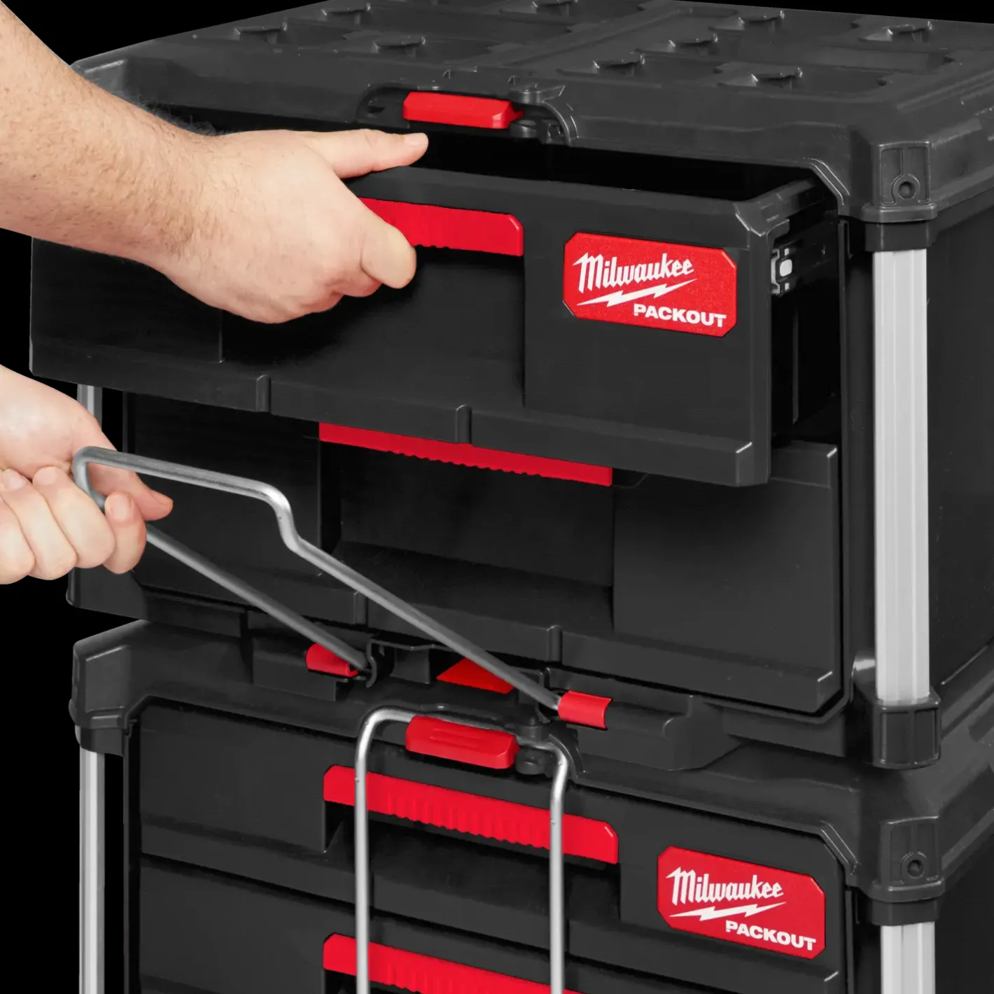 Milwaukee packout kuffert med 2 skuffer* Diverse Reservedele|Værktøjskasser Og -Tasker
