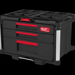Milwaukee packout kuffert med 2+1 skuffe* Diverse Reservedele|Værktøjskasser Og -Tasker