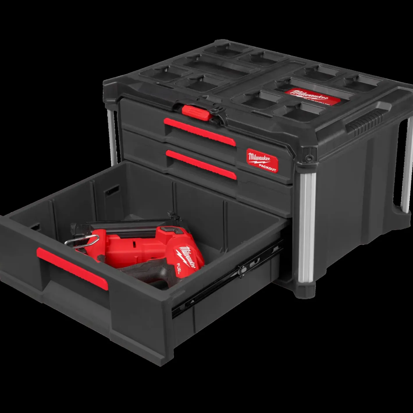 Milwaukee packout kuffert med 2+1 skuffe* Diverse Reservedele|Værktøjskasser Og -Tasker