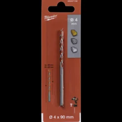 Milwaukee premium murbor med karbidspids 4x90 mm* Bor- Og Borsæt