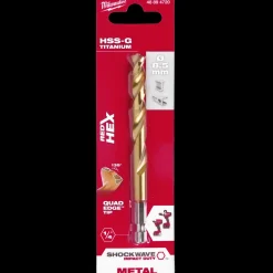 Milwaukee Red Hex shockwave™ HSS-Tin metalbor 8,5 mm* Bor- Og Borsæt