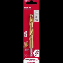 Milwaukee Red Hex shockwave™ HSS-Tin metalbor 12 mm* Bor- Og Borsæt