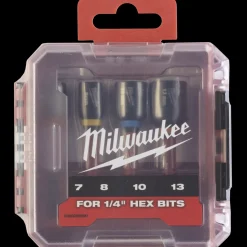 Milwaukee schockwave™ magnetisk slagtoppesæt 4 dele* Bits- Og Bitssæt