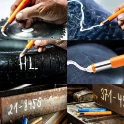 Pica Gel signalmarker permanent hvid* Kontorartikler|Tilbehør Til Kontor Og Værksted