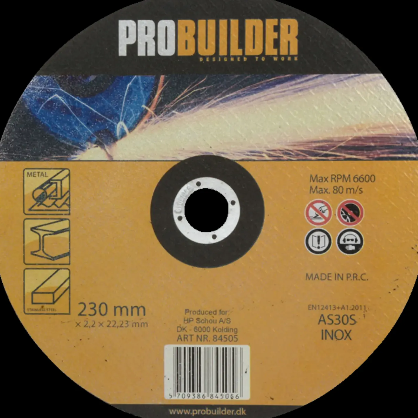 Probuilder skæreskive Ø230 mm jern* Klinger Til Vinkelslibere