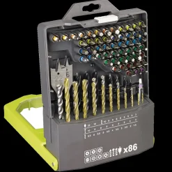 Ryobi bor- og bitssæt 86 dele* Bor- Og Borsæt