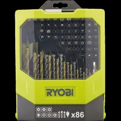 Ryobi bor- og bitssæt 86 dele* Bor- Og Borsæt