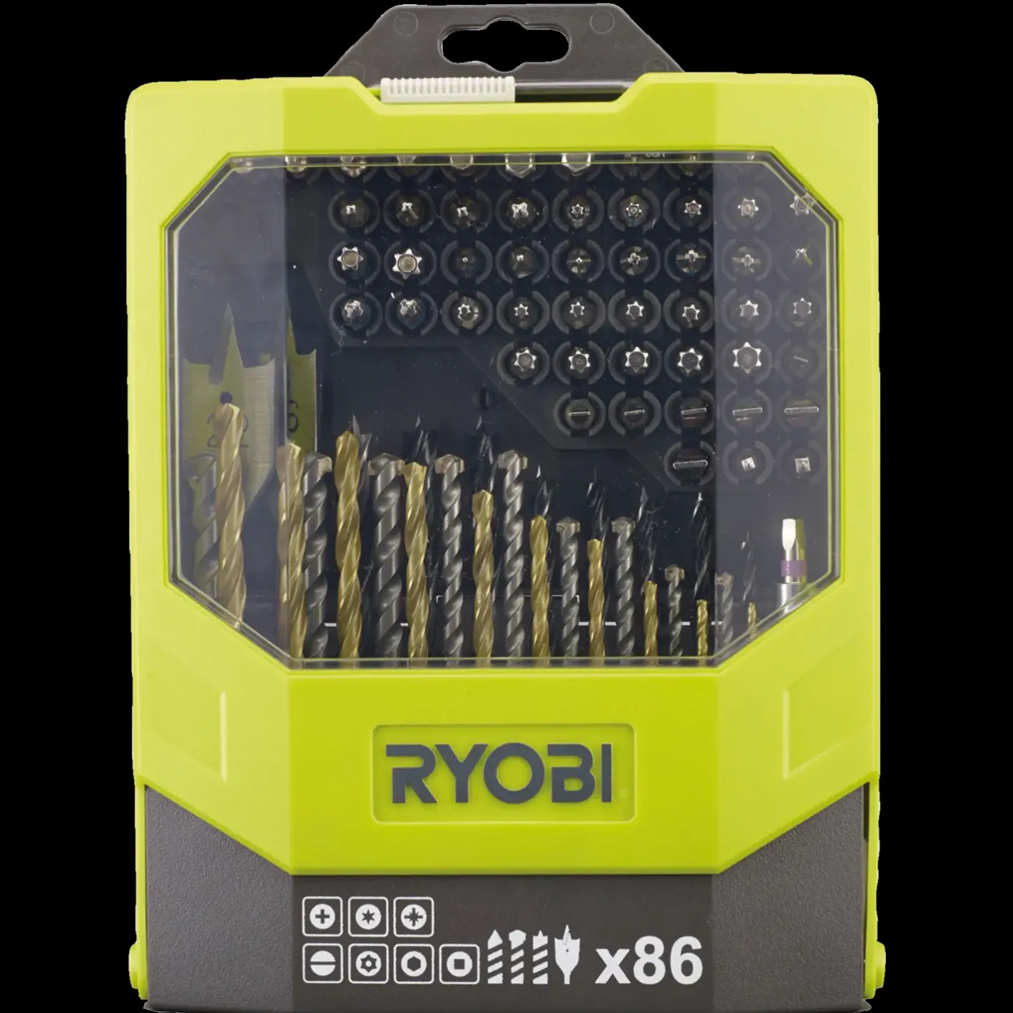 Ryobi bor- og bitssæt 86 dele* Bor- Og Borsæt
