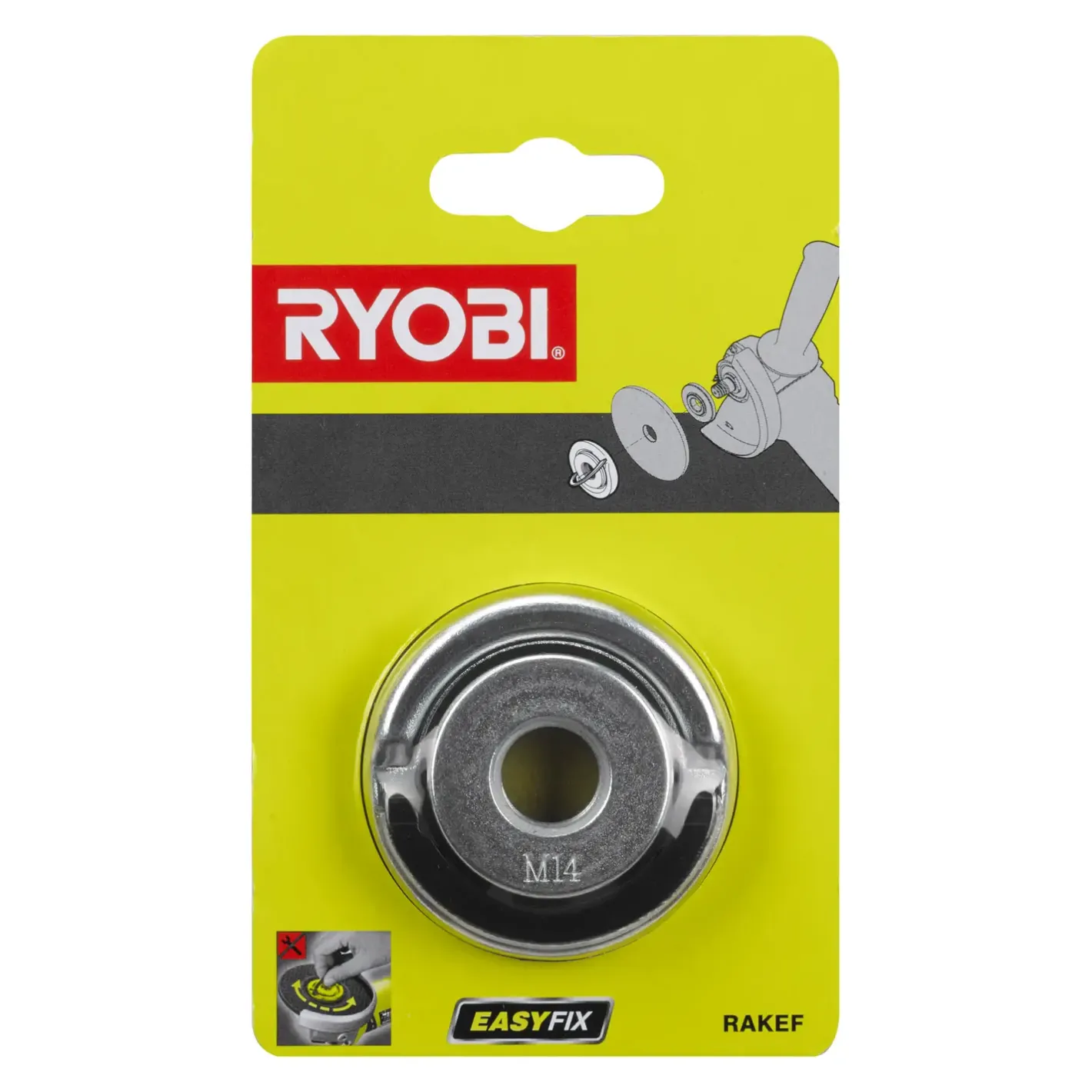 Ryobi RAKEF easyfix-møtrik M14* Klinger Til Vinkelslibere