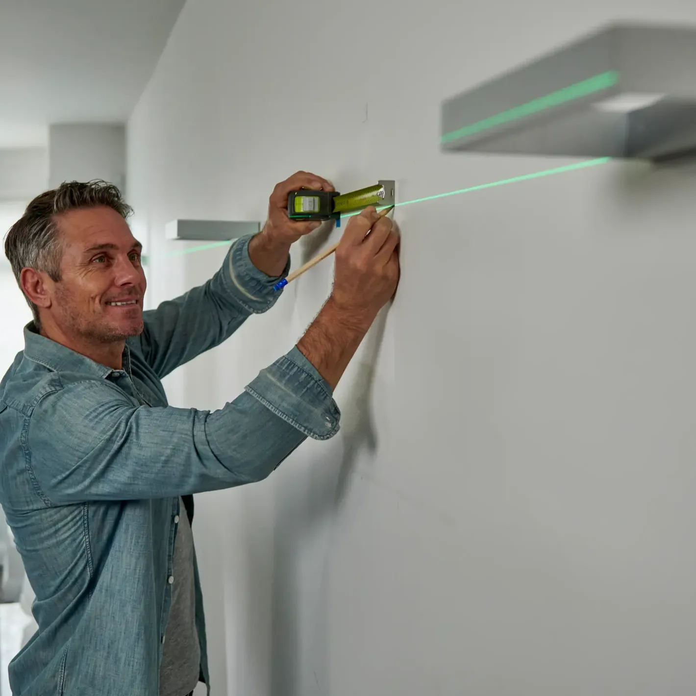 Ryobi RB360GLL grøn 360° linjelaser* Måleudstyr