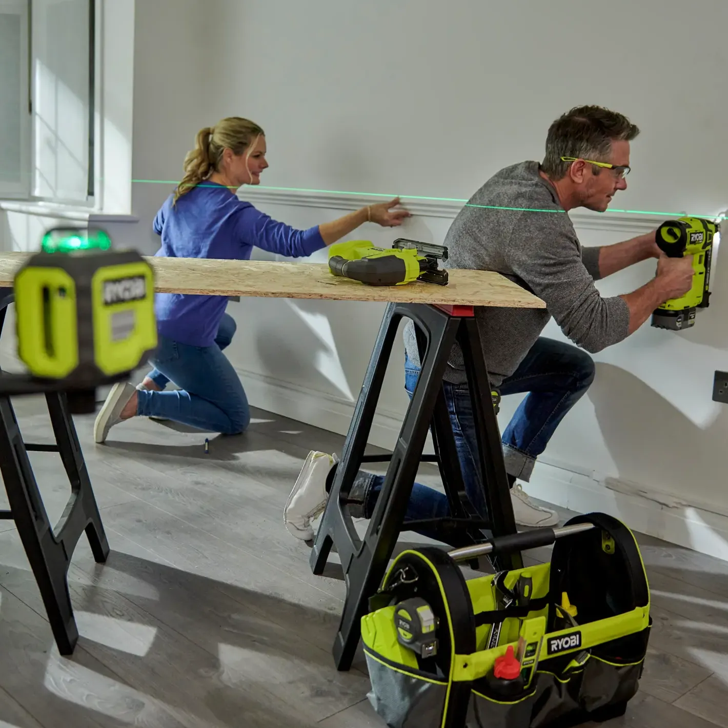Ryobi RB360GLL grøn 360° linjelaser* Måleudstyr