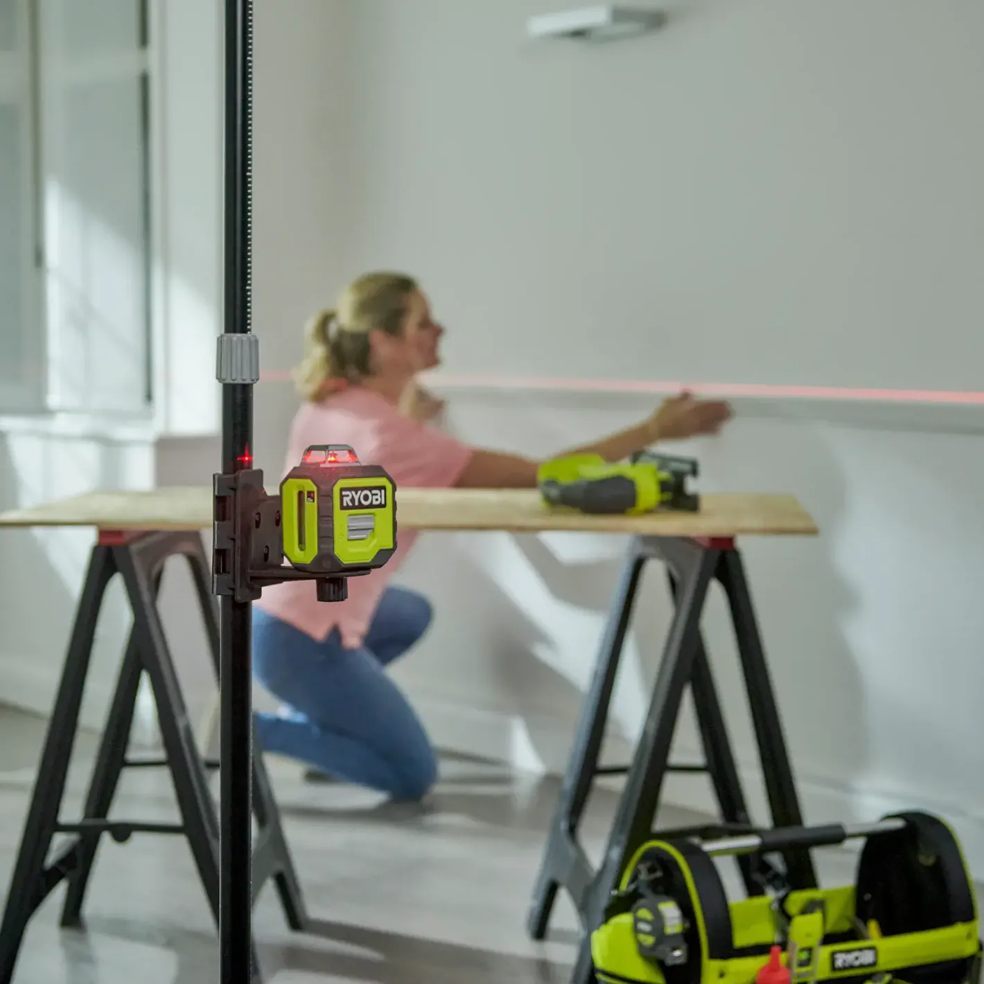 Ryobi RB360RLL rød 360° linjelaser* Måleudstyr