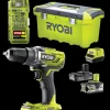 Ryobi R18DD3-252T akku bore-/skruemaskine 1x2,0+1x5,0 Ah 18V ONE+ inkl. 17 dele tilbehør* Bore- Og Skruemaskiner