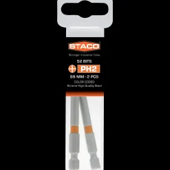 Staco 1/4" PH2 bit orange 89 mm 2 stk.* Bits- Og Bitssæt|Bor- Og Borsæt