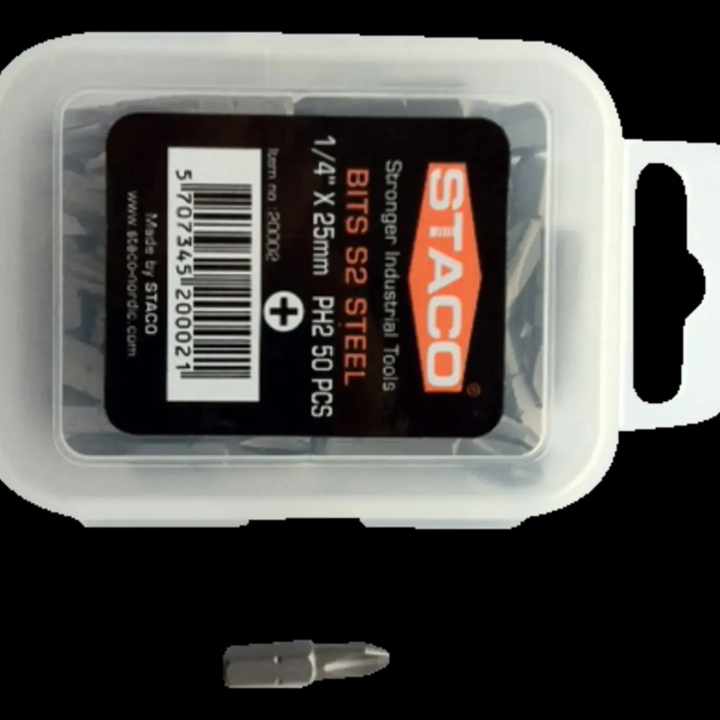 STACO bits 1/4"x25 mm PH2 2 stk* Bits- Og Bitssæt