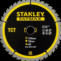 Stanley STA15645-XJ rundsavsklinge Ø254x30 mm 40T* Rundsavklinger