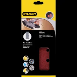 Stanley White Alox K40 slibeark 93x230 mm 5 stk* Sliberondeller Og Slibeark