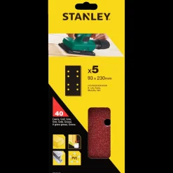 Stanley White Alox K40 slibeark 93x230 mm 5 stk* Sliberondeller Og Slibeark