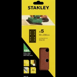 Stanley White Alox K40 slibeark 93x230 mm 5 stk* Sliberondeller Og Slibeark