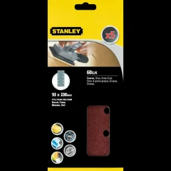 Stanley White Alox K40 slibeark 93x230 mm 5 stk* Sliberondeller Og Slibeark