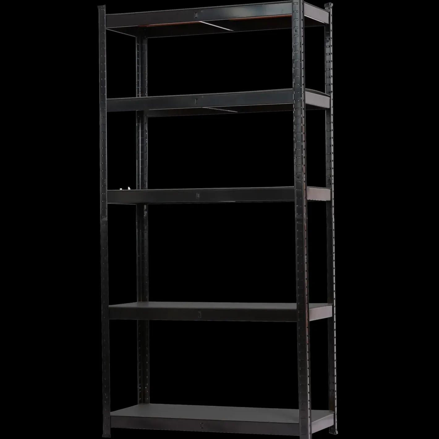 Stålreol mat sort H180 x B90 x D45 cm 5 MDF hylder* Arbejdsborde Og Reoler