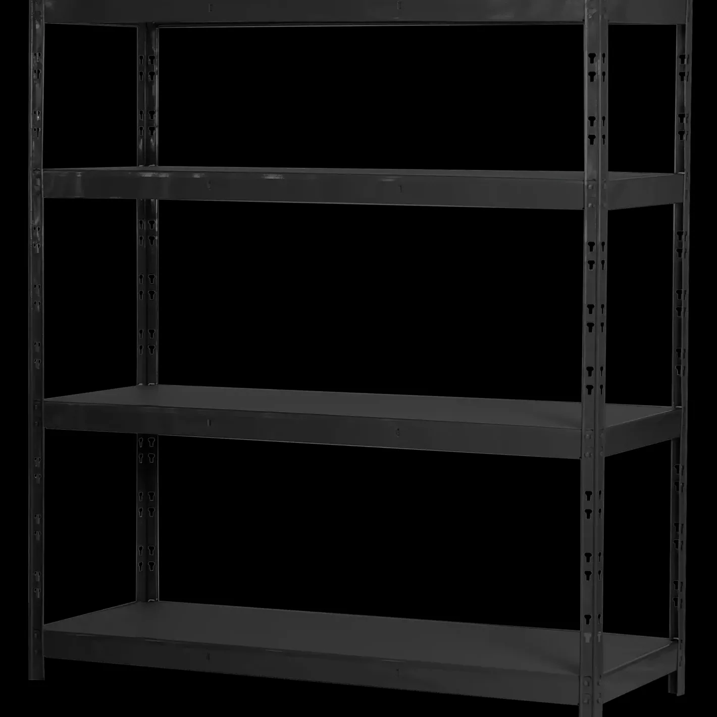 F&H Stålreol mat sort H180 x B160 x D60 cm 4 MDF hylder* Arbejdsborde Og Reoler