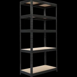 Stålreol 180x120x50 cm 5 hylder sort* Arbejdsborde Og Reoler