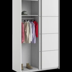 Tvilum Verona skydedørsskab 2 låger 122x201 cm hvid* Garderobe|Tilbehør Til Kontor Og Værksted