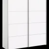 Tvilum Verona skydedørsskab 2 låger 182x201 cm hvid* Garderobe|Tilbehør Til Kontor Og Værksted