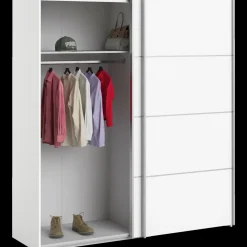 Tvilum Verona skydedørsskab 2 låger 182x201 cm hvid* Garderobe|Tilbehør Til Kontor Og Værksted