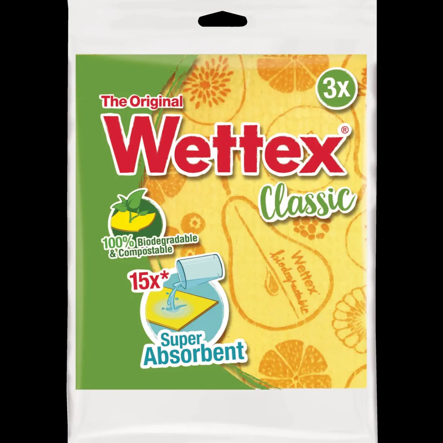 Vileda Wettex svampeklud Classic 100% natural gul* Rengøringsartikler|Tilbehør Til Kontor Og Værksted