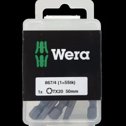 Wera torx bits 867/4 Z TX20X50 5 stk* Bits- Og Bitssæt